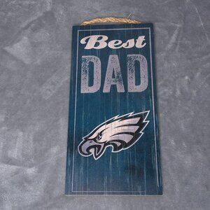 NFL Philadelphia Eagles "Best Dad" Wood Wall Plaque With Rope Hanger